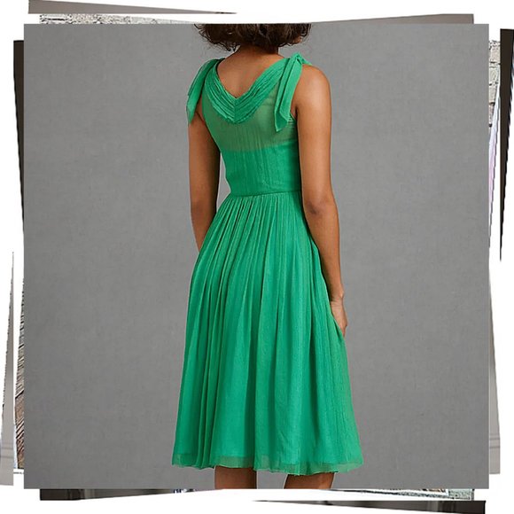 Anthropologie Green Midi Dress - Picture 2 of 9